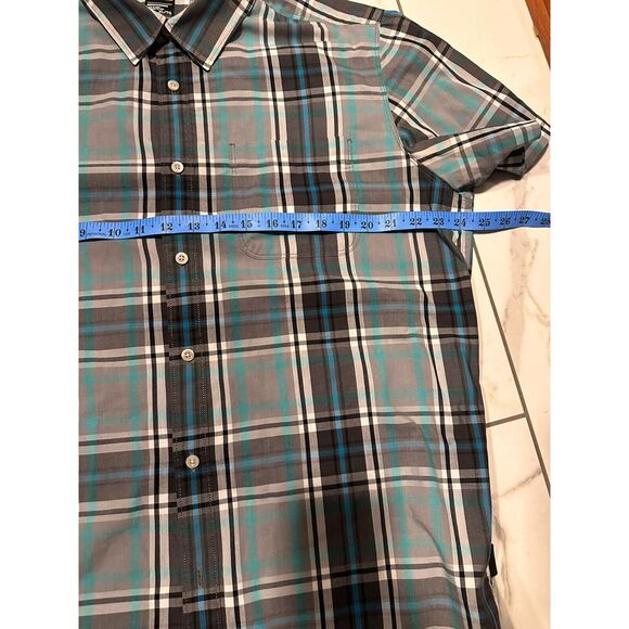 The North Face Shirt Mens XL Blue Plaid Short Sleeve Button Up Outdoor - Picture 8 of 8